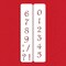 2.25-Inch Contemporary Numbers Cake Stencils | C140 by Designer Stencils | Cake Decorating Tools | Baking Stencils for Royal Icing, Airbrush, Dusting Powder | Reusable Plastic Food Grade Stencil for Cakes | Easy to Use & Clean Cake Stencil